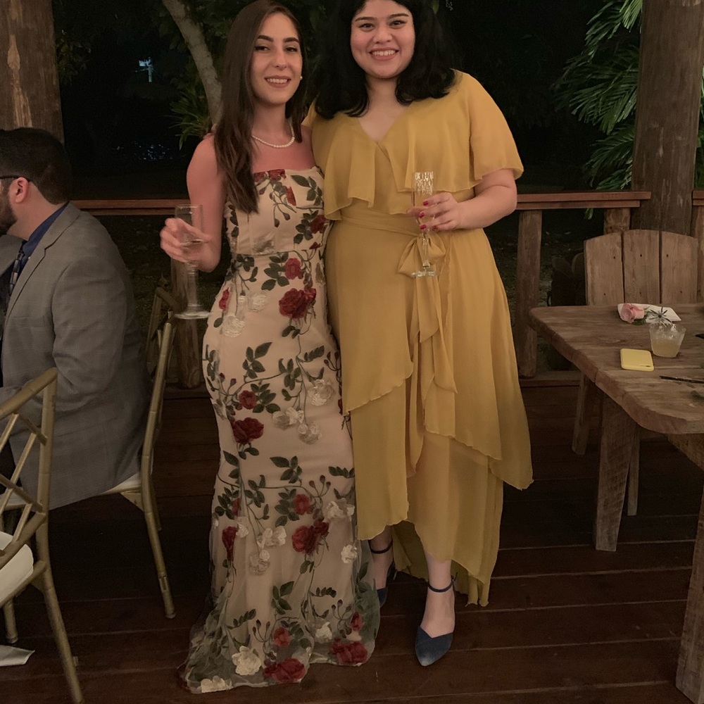 Waltz Of The Flowers Floral Dress - Nude